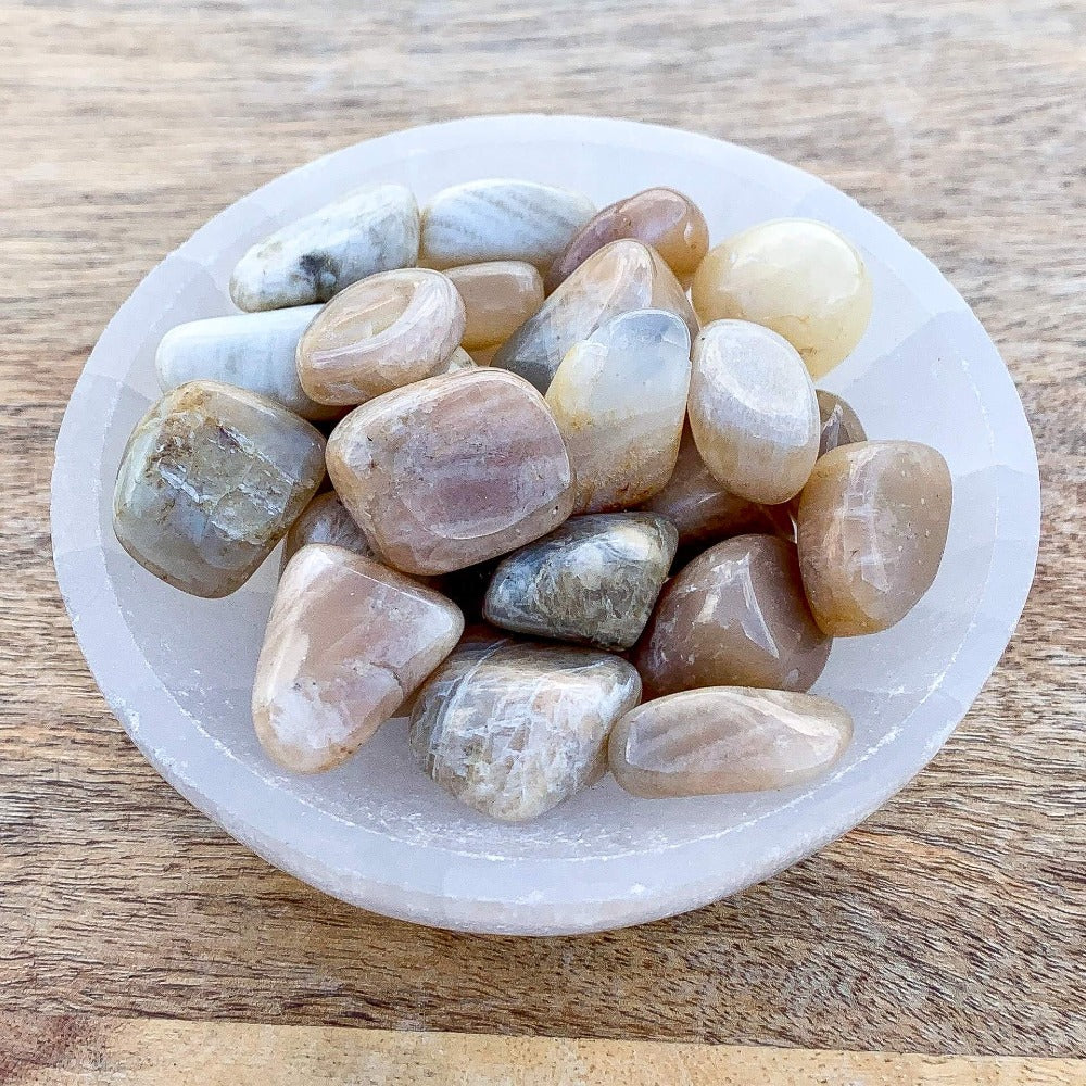 Buy Natural Moonstone Tumbled Stones | Moonstone Polished Gemstones | Bulk Crystals at Magic Crystals. A stone for “new beginnings”, Moonstone is a stone of inner growth and strength. Moonstone Healing Crystal with FREE SHIPPING available. 