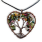    Multi-Stone-Tourmaline -Tree-of-Life-Copper-Wire-Heart-Necklace. Looking for Copper Jewelry? Magic Crystals offers handmade Heart Copper Wire Wrapped,  Tree Of Life,  Hematite Pendant Necklace, 7th Anniversary Gift, Yggdrasil Necklace for Him or Her Gift. Heart Gift perfect for any occasion. Heart Necklace With gemstones. Tree of Life made of copper in a pendant necklace.