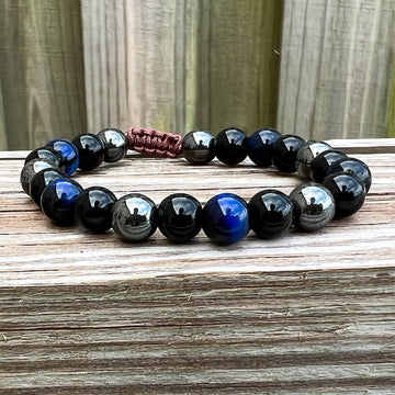 Clataly Colourful Energy Bracelet 8 Mm Natural Volcano Stone Tiger's
