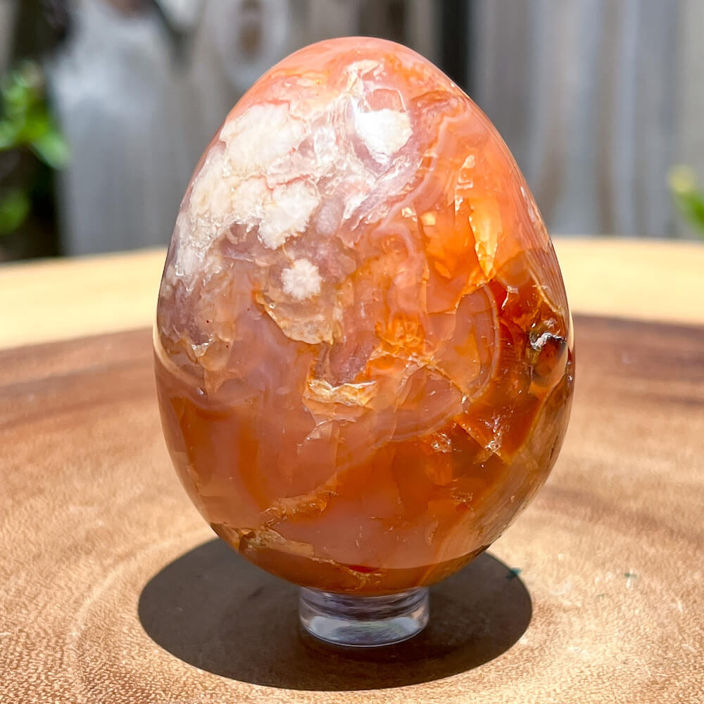 Looking for Flower Agate Egg/ Flower agate sphere/ Agate flower Egg/ Cherry Blossom Agate point? shop at Magic Crystals for Flower Agate Egg with FREE SHIPPING available. Flower agate can be used to re-bloom the feminine side of all persons. GEMSTONE Obelisks. High quality crystals.