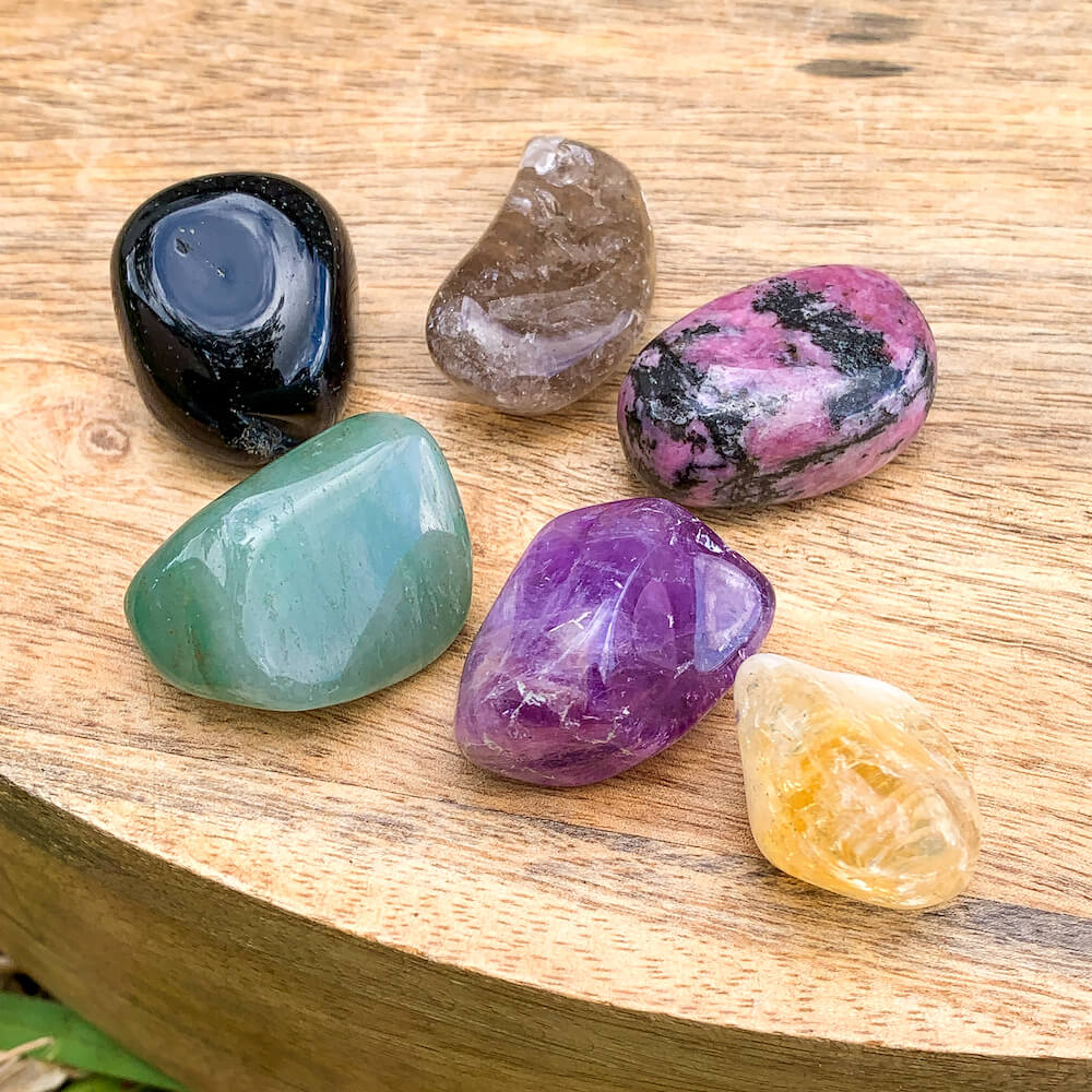 Shop for New Beginning Crystal Set - Stones for New Beginnings at Magic Crystals. Magiccrystals.com made up of several uniquely paired gemstones that resonate strongly with the energy and vibration of new beginnings, staying focuses on your goals. FREE SHIPPING available.