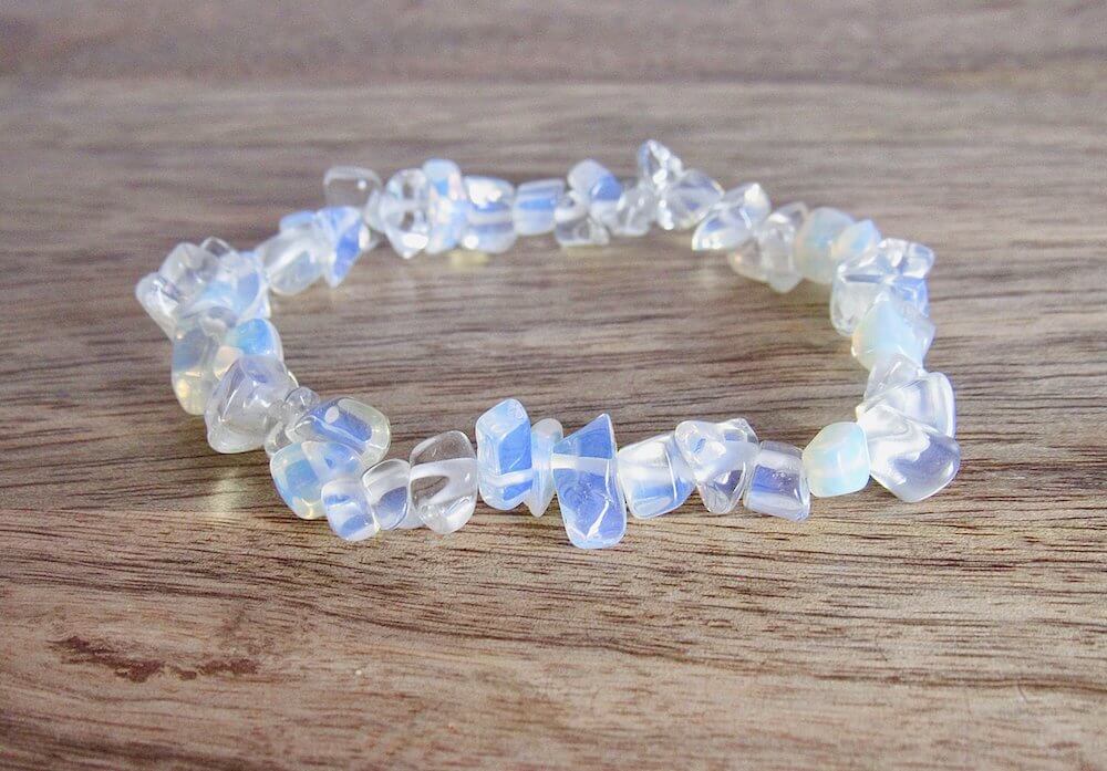 Opalite-Raw-Bracelet. Check out our Gemstone Raw Bracelet Stone - Crystal Stone Jewelry. This are the very Best and Unique Handmade items from Magic Crystals. Raw Crystal Bracelet, Gemstone bracelet, Minimalist Crystal Jewelry, Trendy Summer Jewelry, Gift for him and her. 