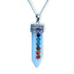Opalite-seven-chakras-necklace.ooking for Chakra Jewelry? Shop for 7 Chakra Single Point Pendant Necklace at Magic Crystals. This pendant features seven stones that connect with the seven chakras all aligned atop a crystal point. chakra necklace, 7 chakra stones, yoga necklace with crystal gemstones. handmade crystals, gifts for her, gifts for him