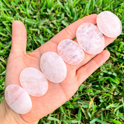 Rose-Quartz-Palm-Stone. Natural Gemstone Palm Stone.Looking for Natural Gemstone Palm Stone - Worry Meditation Stones? Shop at magiccrystals.com . Magic Crystals carries Palmstones - Meditation Stones with FREE SHIPPING AVAILABLE. Empathetic, supporting and glowing with soft, pretty color, this Jade palm stone is a wonderful crystal gift for someone you love.