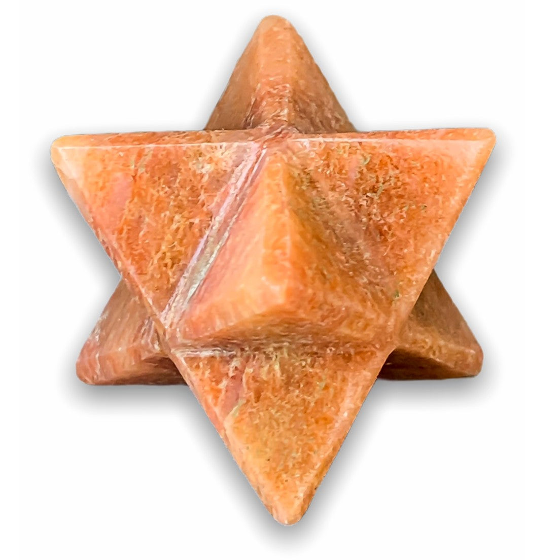    Peach-Aventurine- Merkaba Crystal Protection Sacred Meditation Energy Generator. Gemstone Merkaba Star - Magic Crystals.