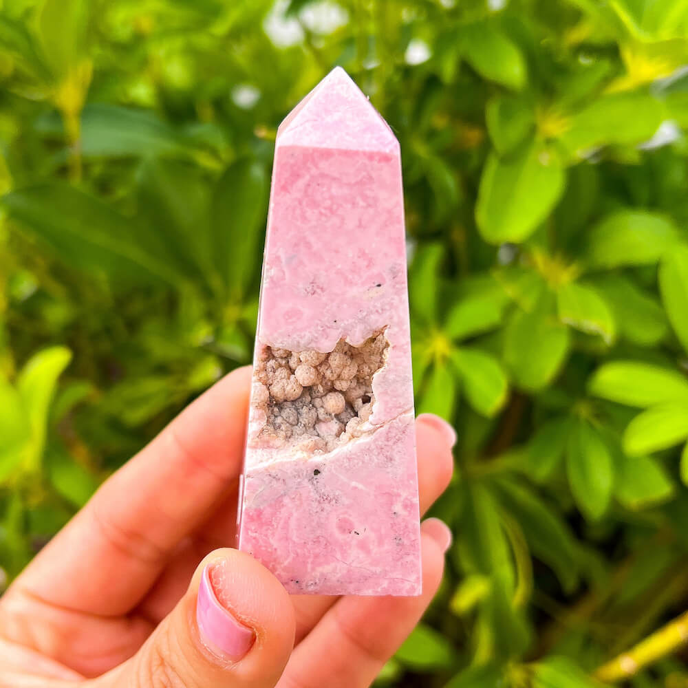 Top Quality Pink Rhodonite Tower
