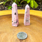 Peruvian-Pink-Rhodonite-Obelisk-30-grams.Shop for handmade Mini Rhodonite Obelisk - Rhodonite Carved Tower - Rhodonite Stone at Magic Crystals. Rhodonite Polished Heart Healing Crystal Gemstone. Rhodonite is a wonderfully peaceful crystal. Enjoy FREE SHIPPING when you shop at magiccrystals.com