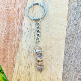 Picture Jasper Double Point Keychain- Jasper Keychain - Magic Crystals