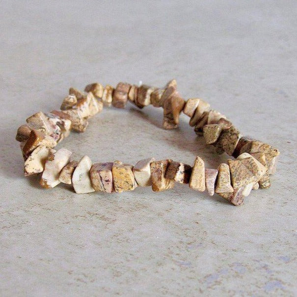 Picture-Jasper-Bracelet. Check out our Gemstone Raw Bracelet Stone - Crystal Stone Jewelry. This are the very Best and Unique Handmade items from Magic Crystals. Raw Crystal Bracelet, Gemstone bracelet, Minimalist Crystal Jewelry, Trendy Summer Jewelry, Gift for him and her. 