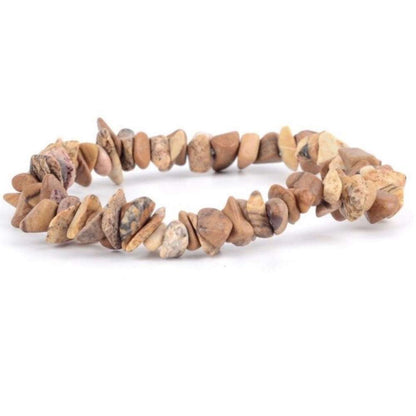 Picture-Jasper-Bracelet. Check out our Gemstone Raw Bracelet Stone - Crystal Stone Jewelry. This are the very Best and Unique Handmade items from Magic Crystals. Raw Crystal Bracelet, Gemstone bracelet, Minimalist Crystal Jewelry, Trendy Summer Jewelry, Gift for him and her. 
