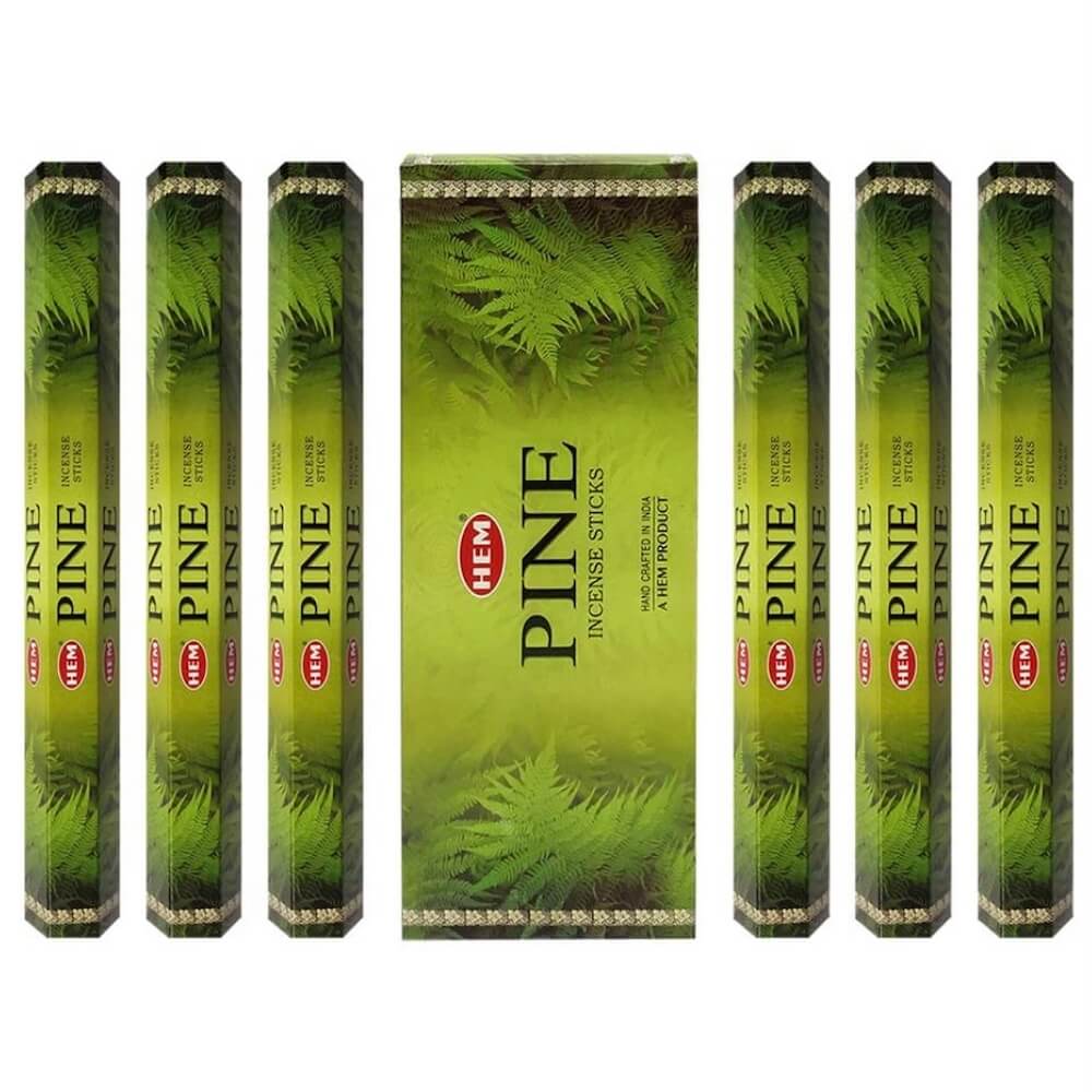 Shop for Hem Pine Incense Sticks Natural Fragrance | Pino Incienso at Magic Crystals. Free Shipping Available. 6 tubes of 20 sticks, 120 sticks total. Quality Incense. Hem is known throughout the world for producing traditional incense made from quality woods, flowers, resins, and essential oils.