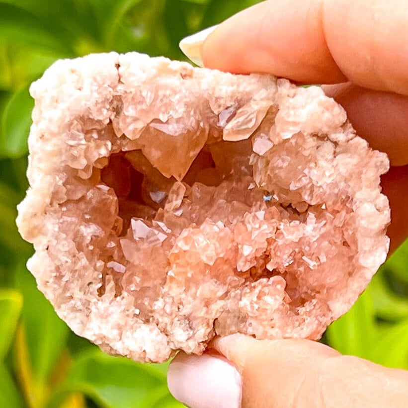 Pink Amethyst Crystal Geode piece from Argentina