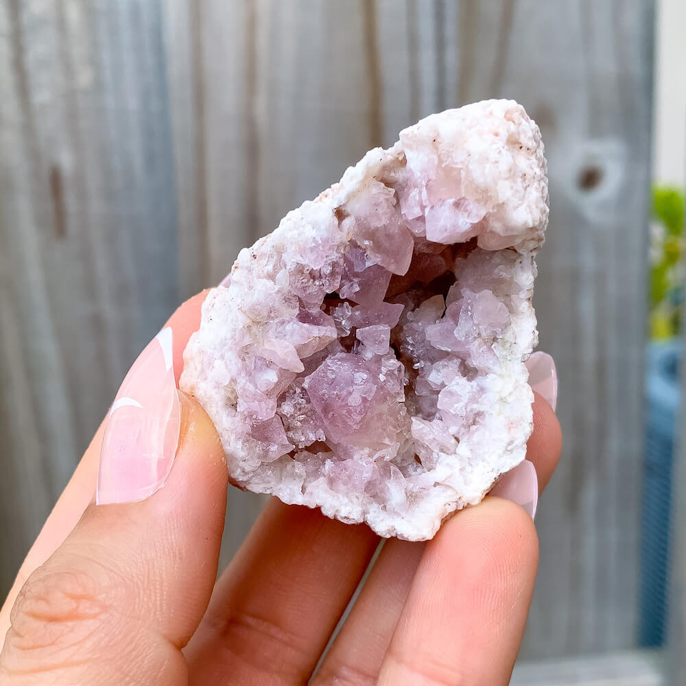 Buy Magic Crystals Pink Amethyst | Rare Pink Amethyst | Pink Amethyst Geode | Pink Amethyst Cluster | Pink Amethyst Crystal | Pink Amethyst Crystal Cluster at Magic Crystals. Natural Amethyst Gemstone for PROTECTION, PEACE, INSPIRATION. Magiccrystals.com offers FREE SHIPPING and the best quality gemstones. 