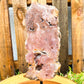 Buy Magic Crystals Pink Amethyst Polished Point, Pink Amethyst Slab #M with Druzy Pockets on a stand. Pink Amethyst Slab - Druzy Amethyst Stone on Stand, Point, Stone Point, Crystal Point, Amethyst Stones on stand at Magic Crystals. Natural Amethyst Gemstone for PROTECTION, PEACE, INSPIRATION. Magiccrystals.com