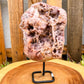 Buy Magic Crystals Pink Amethyst Polished Point, Pink Amethyst Slab #P with Druzy Pockets on a stand. Pink Amethyst Slab - Druzy Amethyst Stone on Stand, Point, Stone Point, Crystal Point, Amethyst Stones on stand at Magic Crystals. Natural Amethyst Gemstone for PROTECTION, PEACE, INSPIRATION. Magiccrystals.com