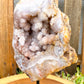 Buy Magic Crystals Pink Amethyst Polished Point, Pink Amethyst Slab #Q with Druzy Pockets on a stand. Pink Amethyst Slab - Druzy Amethyst Stone on Stand, Point, Stone Point, Crystal Point, Amethyst Stones on stand at Magic Crystals. Natural Amethyst Gemstone for PROTECTION, PEACE, INSPIRATION. Magiccrystals.com
