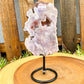 Buy Magic Crystals Pink Amethyst Polished Point, Pink Amethyst Slab #X with Druzy Pockets on a stand. Pink Amethyst Slab - Druzy Amethyst Stone on Stand, Point, Stone Point, Crystal Point, Amethyst Stones on stand at Magic Crystals. Natural Amethyst Gemstone for PROTECTION, PEACE, INSPIRATION. Magiccrystals.com