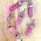 Double Point Gemstone Necklace - Pink Cat Eye. Looking for a handmade Crystal Jewelry? Find genuine Double Point Gemstone Necklace when you shop at Magic Crystals. Crystal necklace, for mens and women. Gemstone Point, Healing Crystal Necklace, Layering Necklace, Gemstone Appeal Natural Healing Pendant Necklace. Collar de piedra natural unisex.