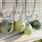 Looking for a Genuine Prehnite necklace? Shop at Magic Crystals for Prehnite pendants. polished Stone Crystal. Polished Prehnite. Prehnite Jewelry, Genuine Prehnite Beads necklaces for Women, Healing Crystal Pendant, Protection Balance Calming Bracelet Gift. FREE SHIPPING available.