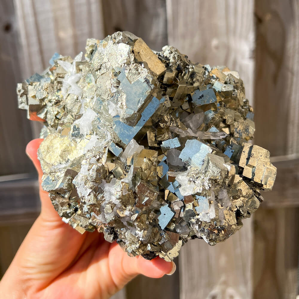 Shop from High-Quality Pyrite Cube with Clear Quartz Cluster from Peru B , Fools Gold at Magic Crystals. Pyrite Freeform Protect Stone, Rough Pyrite, Raw Pyrite Freeform! Pyrite stone. We carry a wide variety of clear quartz gemstones, Howlite, and quartz specimens. FREE SHIPPING AVAILABLE.