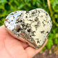 Pyrite Druzy Puffy Heart