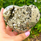 Pyrite Druzy Puffy Heart