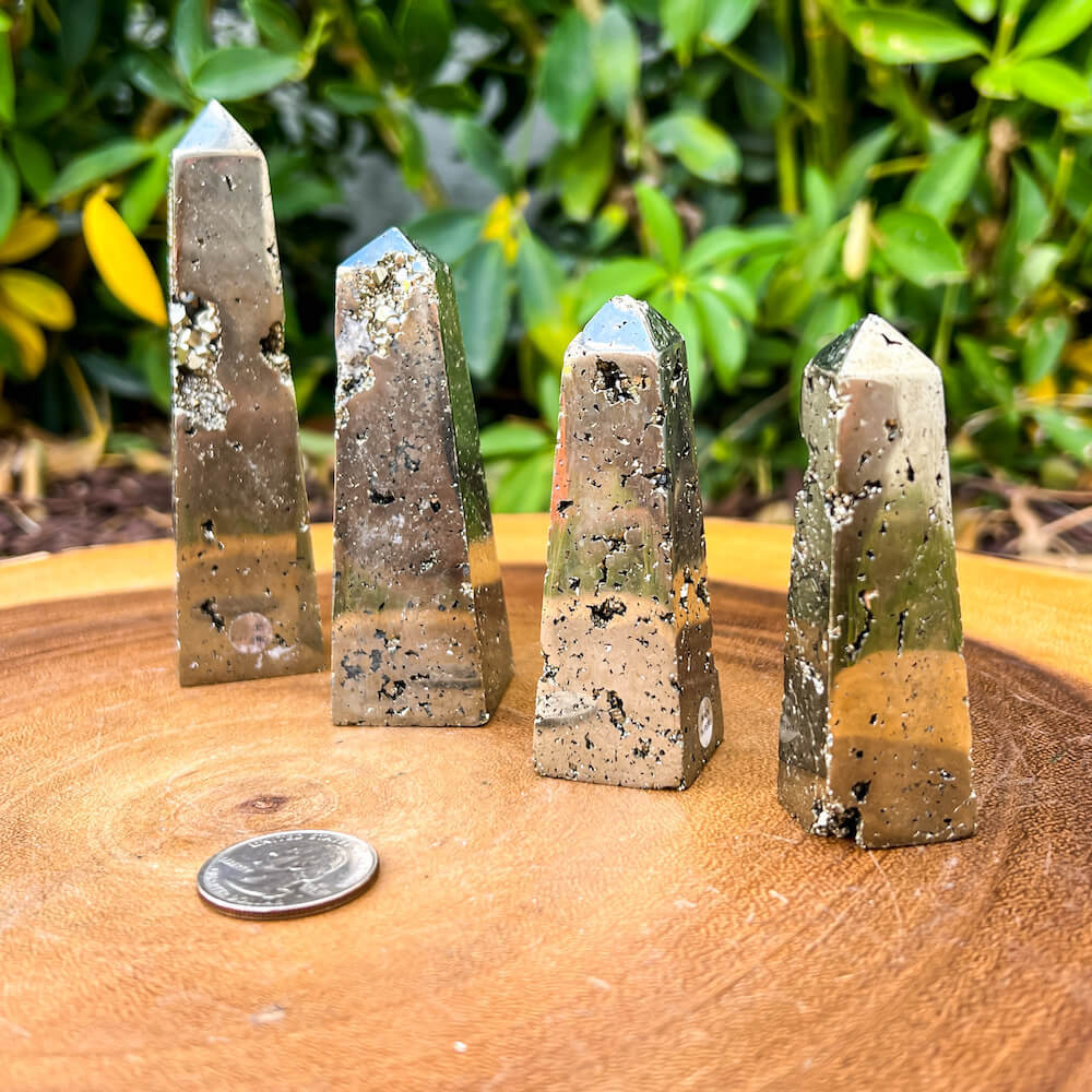 Shop from Magic Crystals One Rough Druzy Pyrite obelisk Metal Stand, obelisk Pyrite Chunk on Stand, Point on Stand Pin, Fools Gold. Pyrite obelisk Protect Stone, Rough Pyrite, Raw Pyrite obelisk! Pyrite stone. We carry a wide variety of clear quartz gemstones, and quartz specimens. FREE SHIPPING AVAILABLE. Pyrite-Obelisk