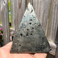 Shop from Magic Crystals One Pyrite Rough Druzy Pyrite Metal Stand, Pyrite Chunk on Stand, Point on Stand Pin, Pyrite Protect Stone, Rough Pyrite, Raw Pyrite! Pyrite stone. We carry a wide variety of clear quartz gemstones, Howlite, and quartz specimens. FREE SHIPPING AVAILABLE.