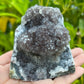Cut base Brazilian Rainbow Amethyst Church Cathedral Sparkly Druze Raw Crystal Cluster  at Magic Crystals. This gemstone is a February Birthstone perfect for Third Eye Chakra and Crown. This gemstone helps for Spirituality and Wisdom. Natural Amethyst offers FREE SHIPPING and the best quality gemstones.
