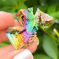 Looking for grade A quality Bismuth? Shop at Magic Crystals for Bismuth Crystals Cluster Specimen - Lab-Grown Stone. Brand new, 100% Bismuth rainbow crystals. They display beautifully at all angles. FREE SHIPPING AVAILABLE. Crystal Display Cluster Pyramid Metal Decor Rocks Minerals Specimen