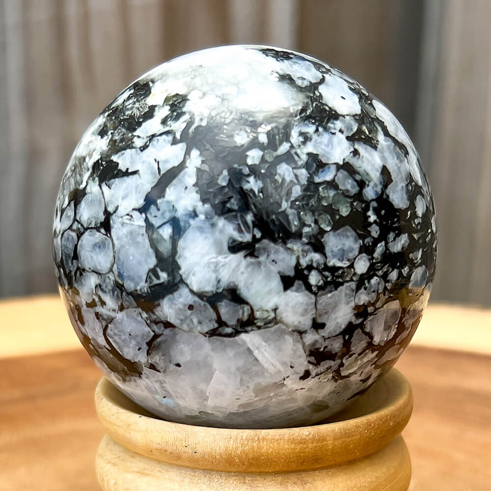 Looking for a Beautiful Rainbow Moonstone Sphere - A ?  Shop at Magic Crystals for Healing Crystal Balls, Rainbow Moonstone Balls, Flashy Rainbow Moonstone Sphere Balls, Healing Crystal Ball. White Flashy Blue Feldspar Crystal Ball, Housewarming Gift Home Décor, Natural Stone Hand Carved Sphere, Moonstone.