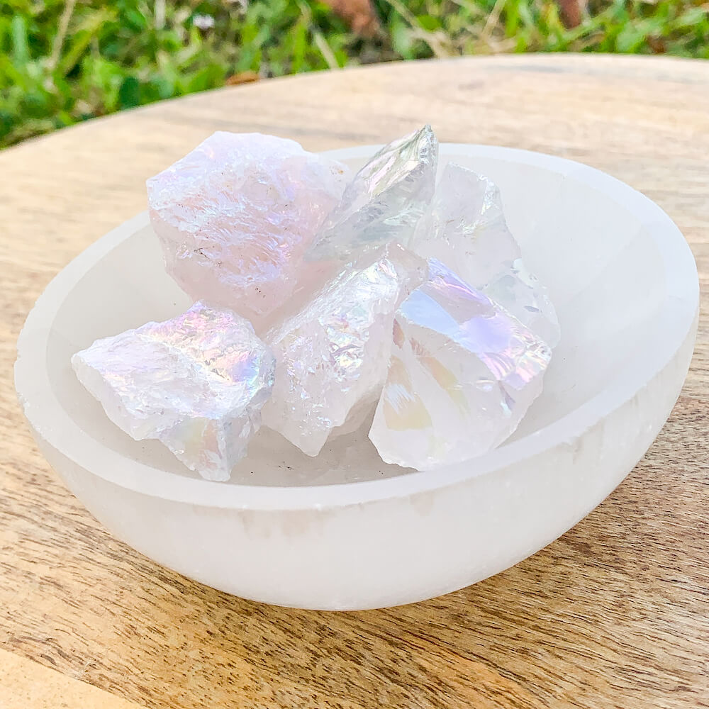 Looking for Angel AURA ROSE QUARTZ Chunks? Magic Crystals Raw Stones collection has Raw Rose Quartz, Angelic Aura Quartz, Opal Aura Crystal, Unpolished Rose Quartz, Heart Chakra Crystals, and more. FREE SHIPPING available. Rose Quartz is the stone of universal and unconditional love.