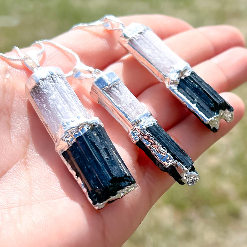Raw Cut Black Tourmaline Necklace | PROTECT YOUR ENERGY
