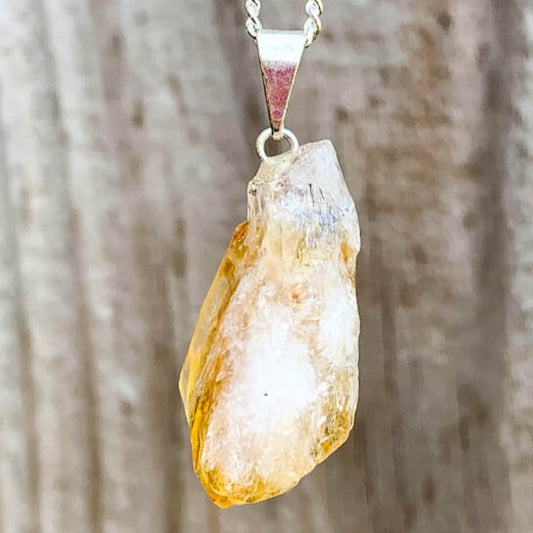 Shop Raw Citrine Point Pendant Necklace. Looking for citrine necklaces? Citrine Jewelry?  Find quality citrine gemstone when you shop at Magic Crystals gemstone and crystals store. Citrine is a solar plexus chakra stone used metaphysically to increase. Raw Citrine Necklace, November Birthstone Necklace.