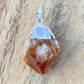 Citrine Stone Silver Necklace. Looking for citrine necklaces? Citrine Jewelry?  Find quality citrine gemstone when you shop at Magic Crystals. Magiccrystals.com is a gemstone and crystals store. Citrine is a solar plexus chakra stone used metaphysically to increase, magnify and clarify personal power and energy.