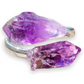 Real-Amethyst-Ring. Shop for Adjustable Dual Crystal Ring - Chakra Ring Jewelry from Magic crystals. 2 points crystal ring for creativity, passion, wisdom, and love. Activate your chakra. Birthstone Rings. Pure Natural Raw Healing Crystal for Women, men. Minimal Gemstone Rings, Chunky crystal rings, Raw gemstone rings, Raw crystal rings.