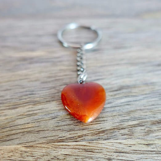 Heart Keychain. Red Agate keychain. Shop at Magic Crystals for Crystal Keychain, Pet Collar Charm, Bag Accessory, natural stone, crystal on the go, keychain charm, gift for her and him. Red Agate is a great LOVE. Red Agate Natural Stone Keychain, Crystal Keychain, Red Agate Crystal Key Holder. Red gemstone.