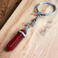 Double Point Red Agate Keychain. Red Agate keychain. Shop at Magic Crystals for Crystal Keychain, Pet Collar Charm, Bag Accessory, natural stone, crystal on the go, keychain charm, gift for her and him. Red Agate is a great LOVE. Red Agate Natural Stone Keychain, Crystal Keychain, Red Agate Crystal Key Holder. Red gemstone.