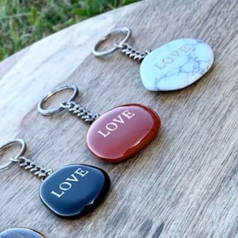 Red Jasper keychain. Shop at Magic Crystals for Crystal Keychain, Pet Collar Charm, Bag Accessory, natural stone, crystal on the go, keychain charm, gift for her and him. Red Jasper is a great for vitality. Red Jasper Natural Stone Keychain, Crystal Keychain, Red Jasper Crystal Key Holder. Red gemstone.