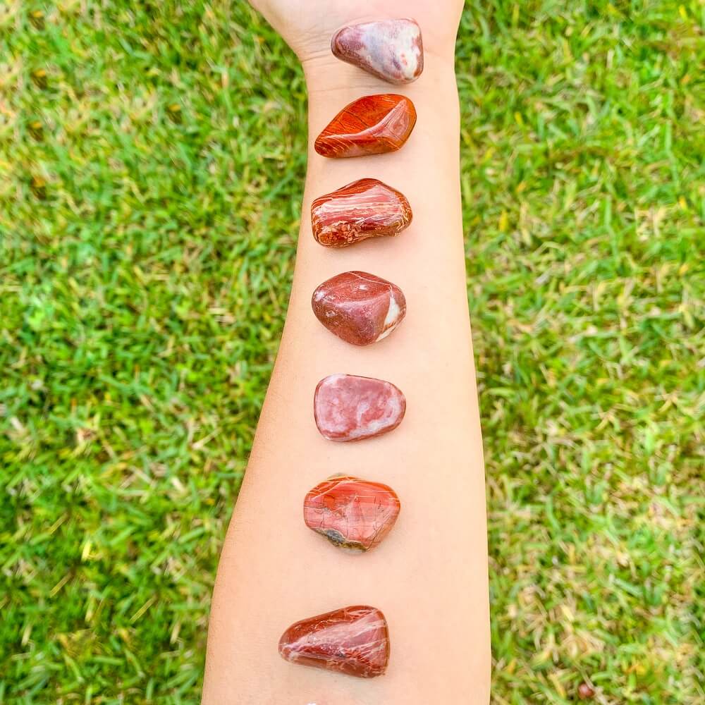 Looking for Tumbled Red Jasper Stone? Shop at Magic crystals and Buy Sunstone  Tumbled Stones, Red jasper Polished Gemstones and Bulk Crystals. Red Jasper TUMBLED Brazil - Root chakra - Energy Healing and Reiki. Red Jasper Aids spiritual grounding.