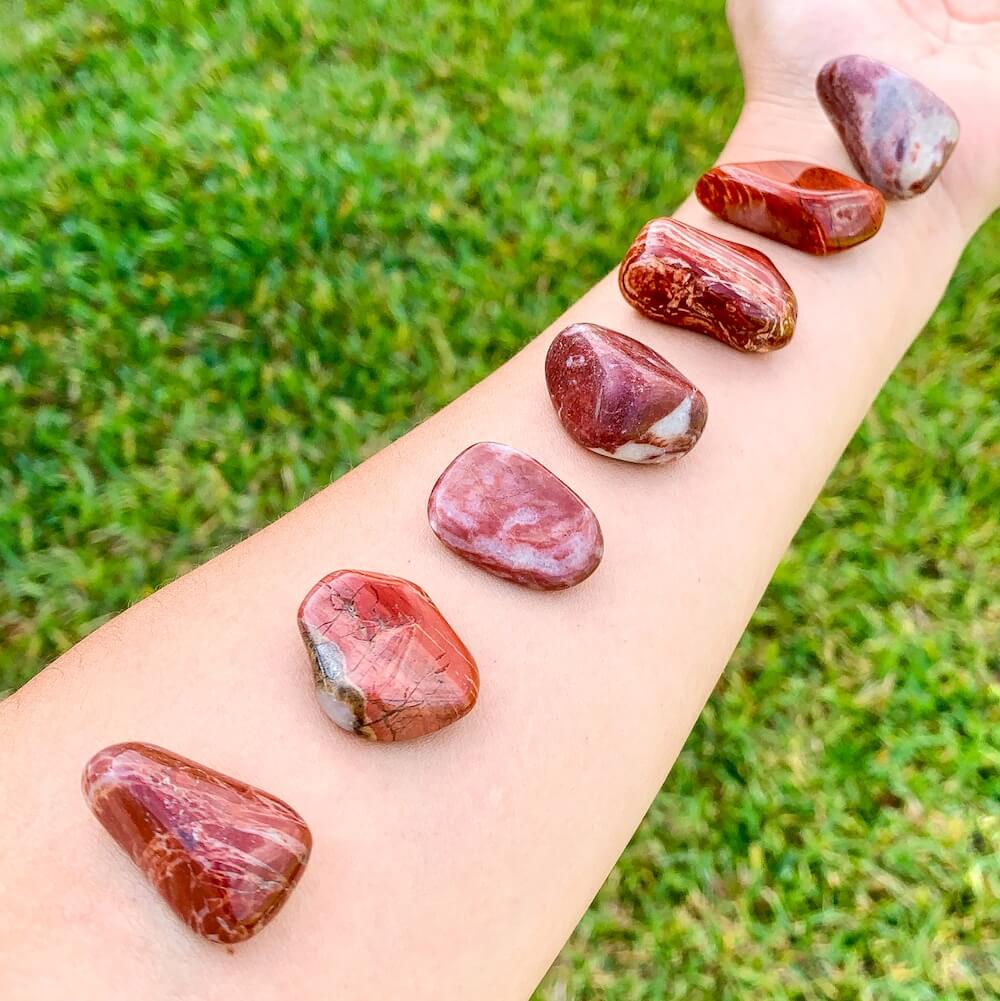 Red Jasper Tumbled Stones Healing Crystals Gemstones