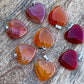 Red-Agate-Stone-Stone-Heart Pendant. Carnelian Stone Heart Necklace and Pendant. Check out our Love Heart Crystal Necklace, Love Stone pendant Necklace, Natural Gemstone Heart necklace, perfect Valentine gift for her. handmade pieces from Magic Crystals Carnelian necklace, chakra healing Carnelian pendant, Healing Crystal Carnelian Jewelry