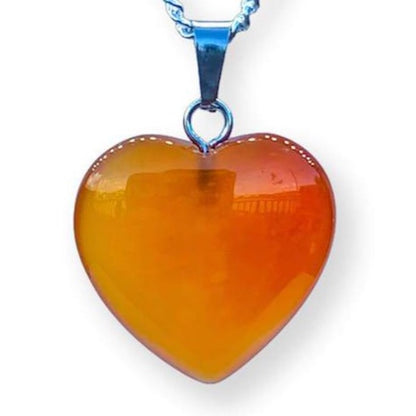 Red-Agate-Stone-Stone-Heart Pendant. Carnelian Stone Heart Necklace and Pendant. Check out our Love Heart Crystal Necklace, Love Stone pendant Necklace, Natural Gemstone Heart necklace, perfect Valentine gift for her. handmade pieces from Magic Crystals Carnelian necklace, chakra healing Carnelian pendant, Healing Crystal Carnelian Jewelry