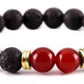 Red Agate and Lava Stone Bracelet - Red Agate Jewelry - Magic Crystals