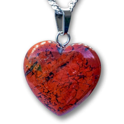 Red-Jasper-Stone-Heart Pendant. Carnelian Stone Heart Necklace and Pendant. Check out our Love Heart Crystal Necklace, Love Stone pendant Necklace, Natural Gemstone Heart necklace, perfect Valentine gift for her. handmade pieces from Magic Crystals Carnelian necklace, chakra healing Carnelian pendant, Healing Crystal Carnelian Jewelry