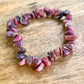 Rhodonite-Raw-Bracelet. Check out our Gemstone Raw Bracelet Stone - Crystal Stone Jewelry. This are the very Best and Unique Handmade items from Magic Crystals. Raw Crystal Bracelet, Gemstone bracelet, Minimalist Crystal Jewelry, Trendy Summer Jewelry, Gift for him and her. 