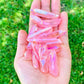 Looking for Rose Aura Points, Rose Quartz Point? Shop at Magic Crystals for a variety of Aura Quartz Crystal Rose Jewelry. Aura Quartz Crystal point perfect for healing. Raw Rose Aura Quartz Crystal Necklace, Healing Gemstone, Rose Aura Quartz Pendant. Raw Crystal Point Pendant Necklace, Wrap Necklace for Men Women