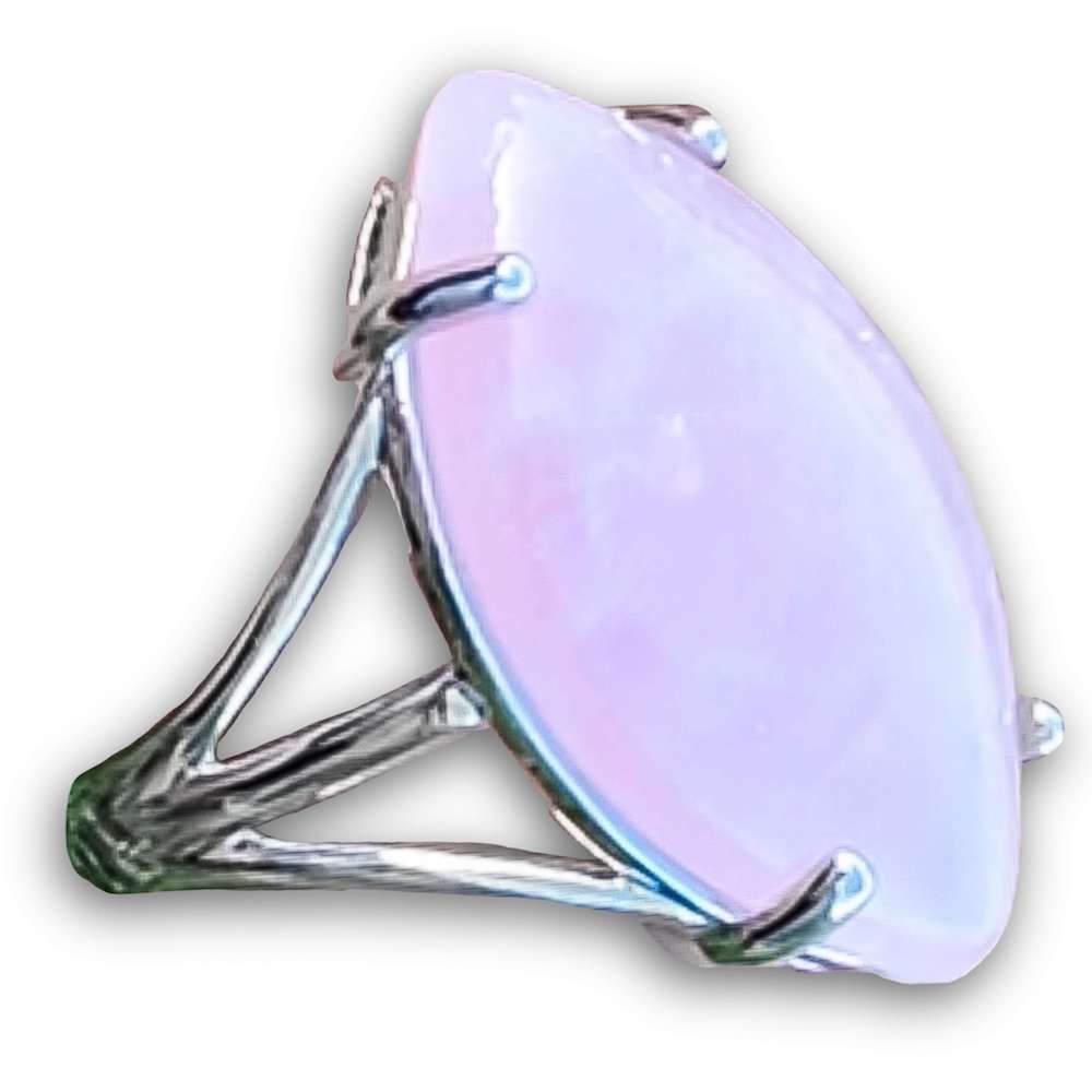    Rose-Quartz-Crystal-Ring. Natural Stone Ring at MagicCrystals.com by Magic Crystals