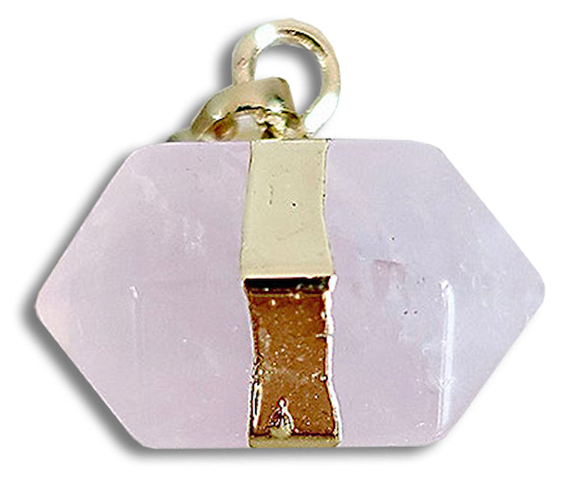 Unconditional Love Double Point Pendant | Rose Quartz Stone-Herkimer Pendants-Magic Crystals