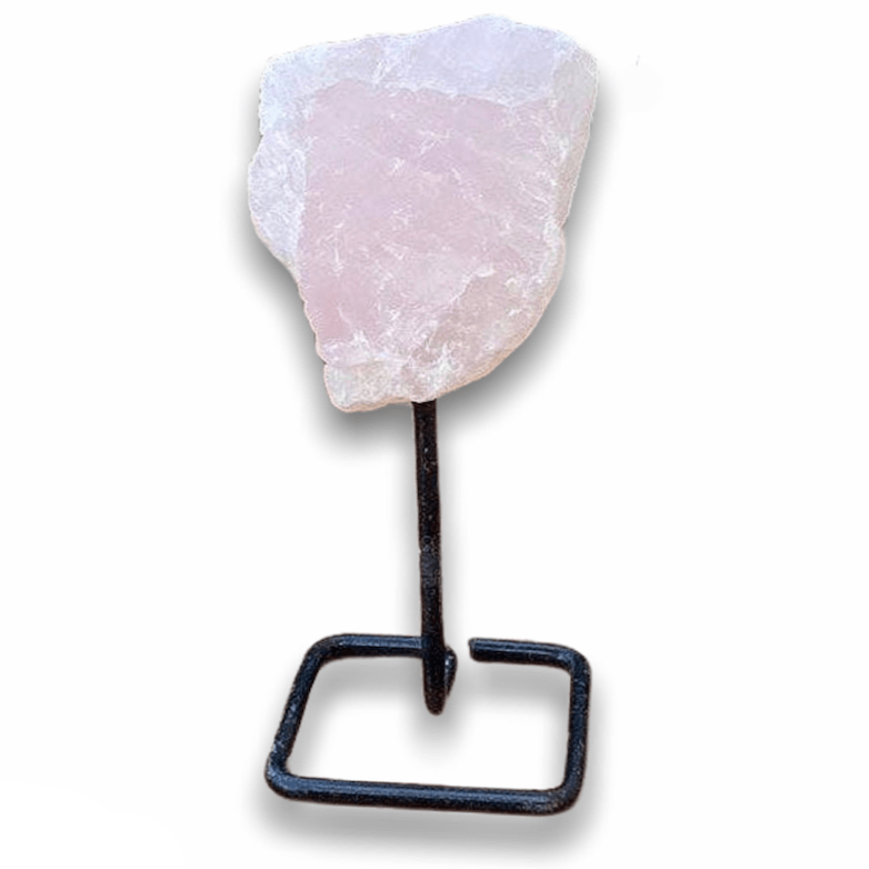 Quartz Point Stand Rose Quartz Point on stand - Rose Quartz Obelisk - Magic Crystals